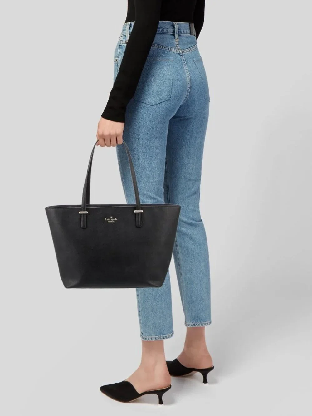 KATE SPADE~Cedar Street Harmony~BLACK SAFFIANO LEATHER TOTE SHOULDER BAG NWOT